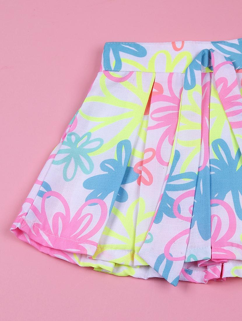 girls printed skirt top twin set - 21706771 - Standard Image - 2