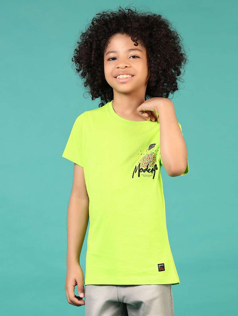 boys front & back printed round neck t-shirt - 21707381 - Standard Image - 2