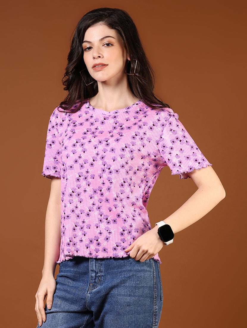 women printed short sleeves t-shirt - 21707400 - Standard Image - 2
