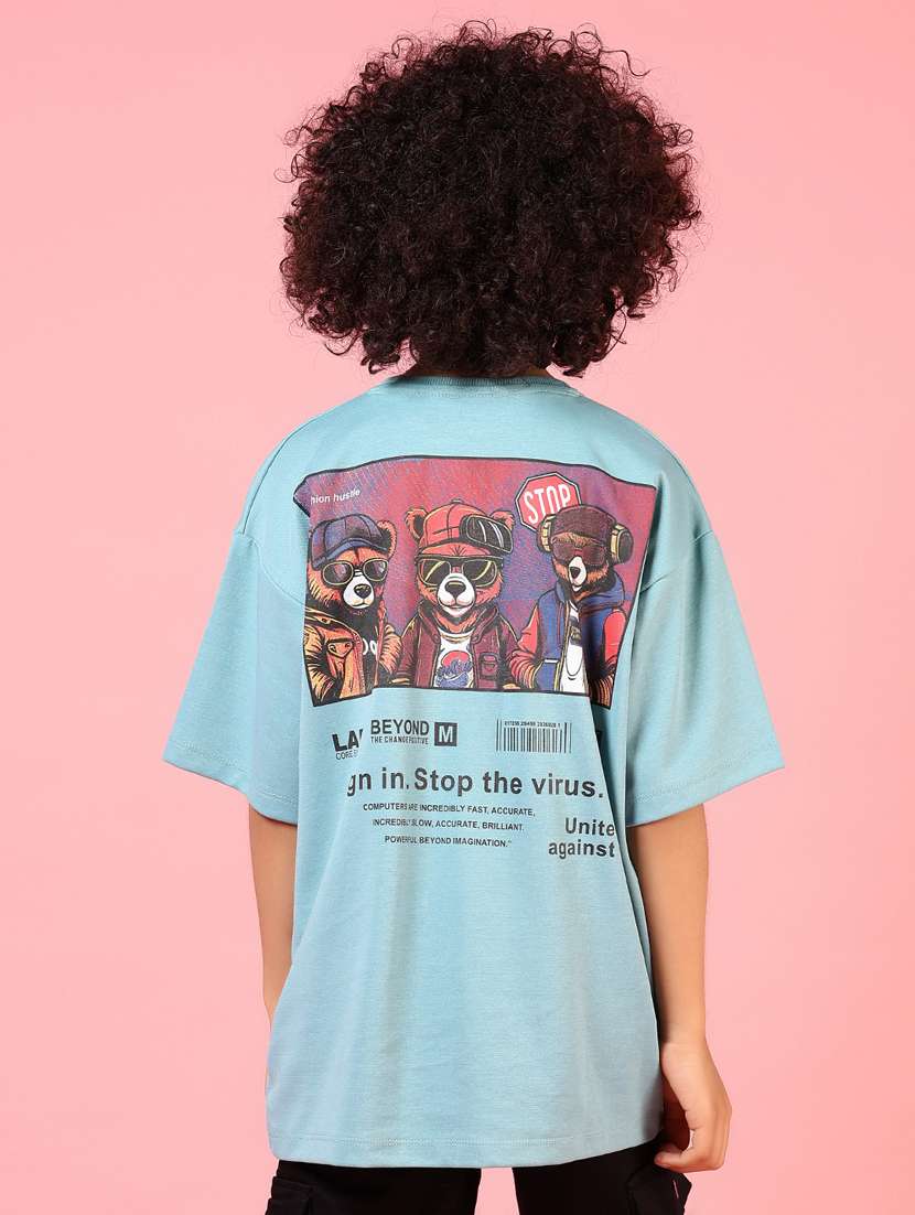 boys front & back print short sleeve t-shirt