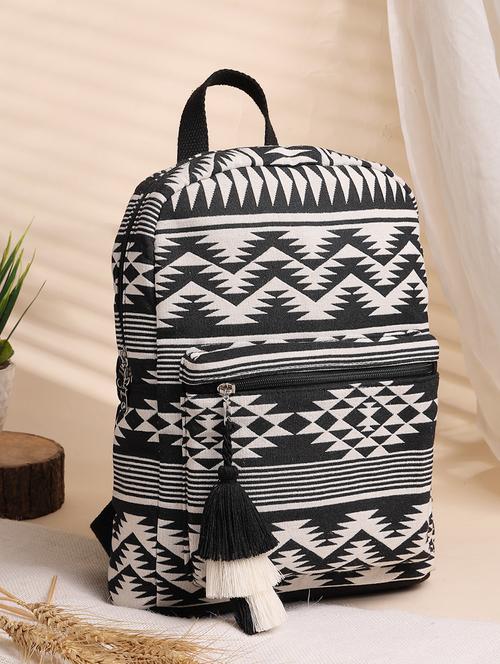 black cotton regular backpack - 21707541 -  Standard Image - 0