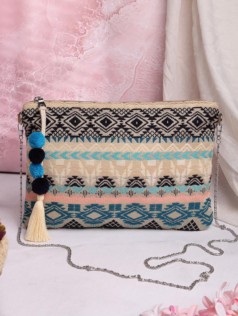 women beige self design sling bag - 21707563 - Zoom Image - 0