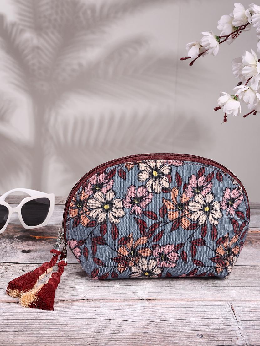 women grey printed regular pouch