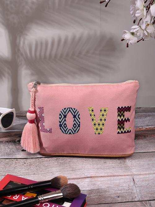 women pink printed regular pouch - 21707577 -  Standard Image - 0