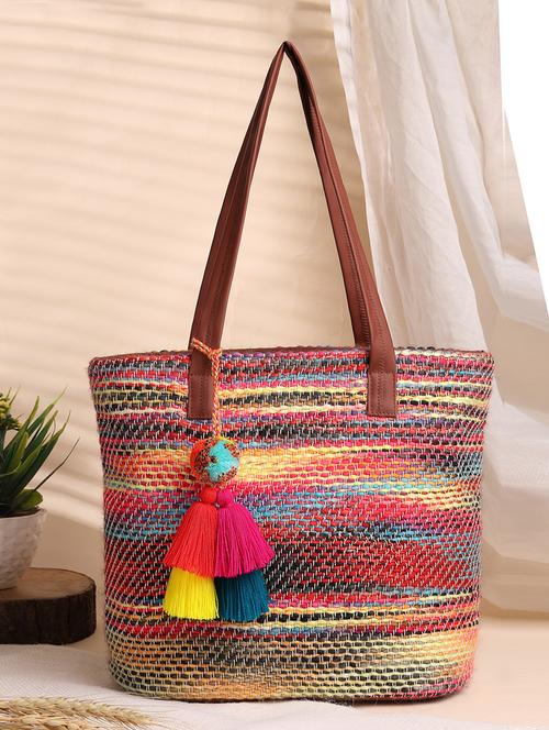 women printed zip closure tote bag - 21707584 - Standard Image - 0