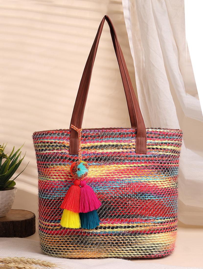 women printed zip closure tote bag - 21707584 - Zoom Image - 0