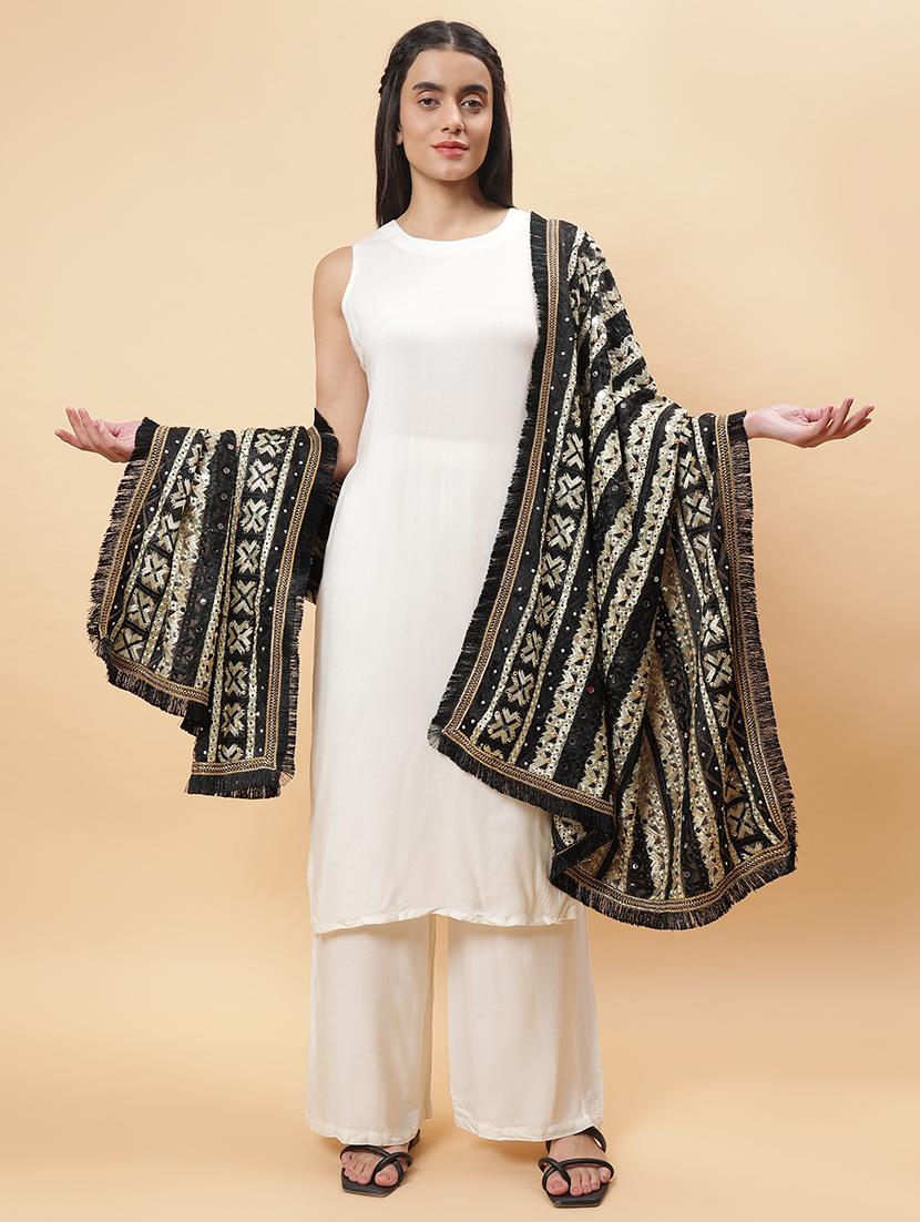 women phulkari dupatta with mirror work - 21707677 - Standard Image - 2