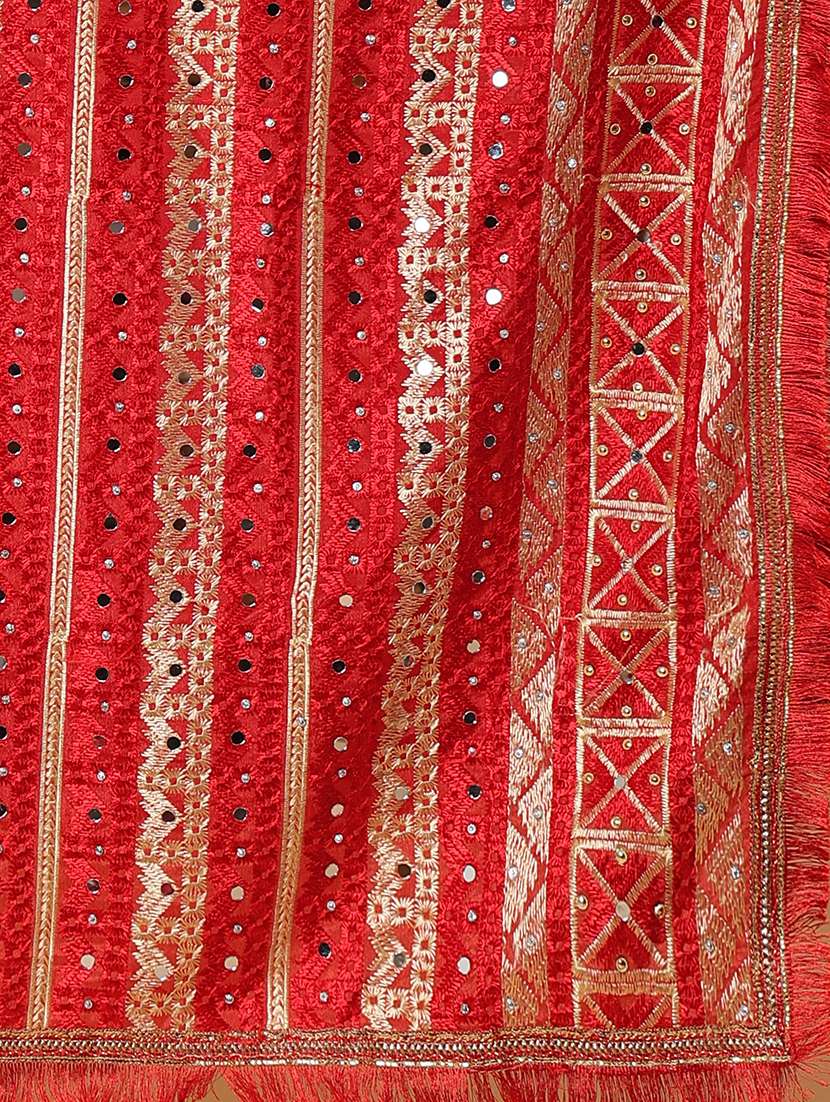 women phulkari dupatta with mirror work - 21707678 -  Standard Image - 7