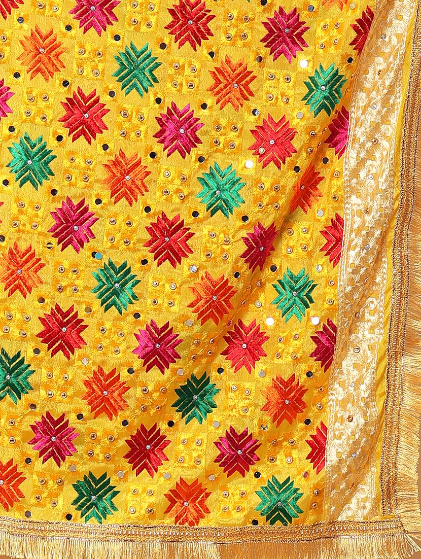 women phulkari dupatta with mirror work - 21707685 - Standard Image - 7