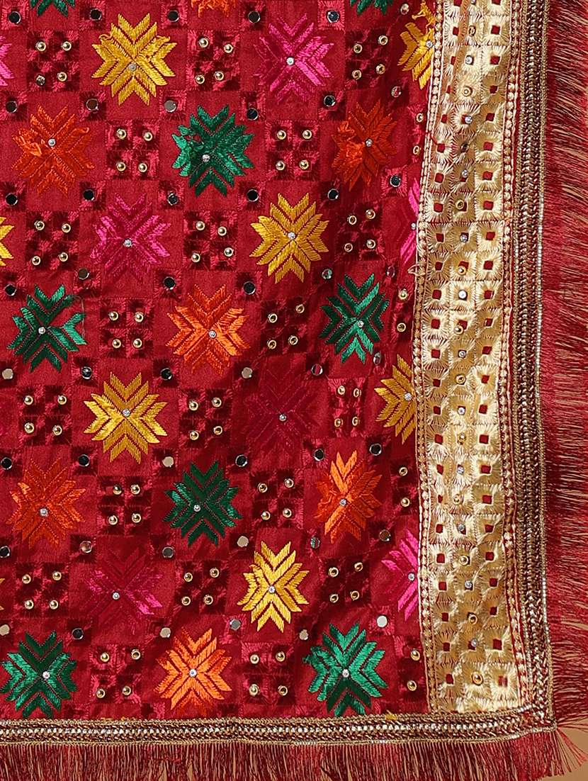 women phulkari dupatta with mirror work - 21707696 -  Standard Image - 7
