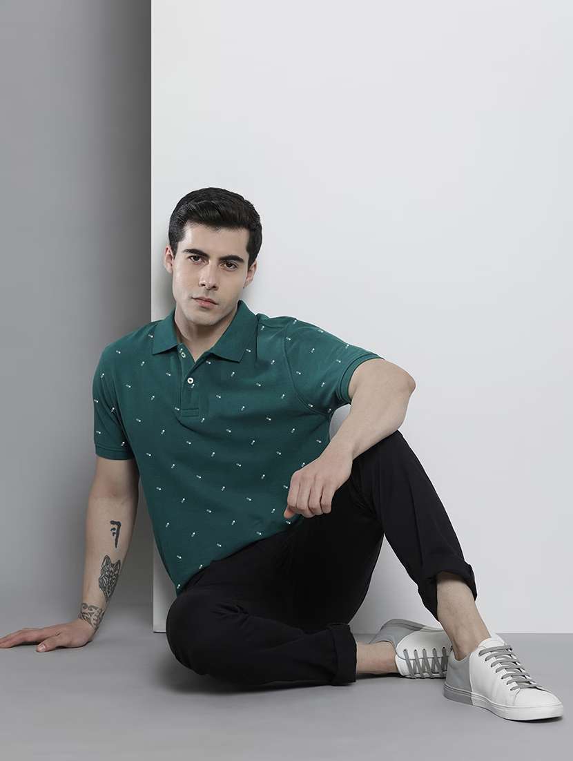 men short sleeves printed polo t-shirt - 21707897 -  Standard Image - 2