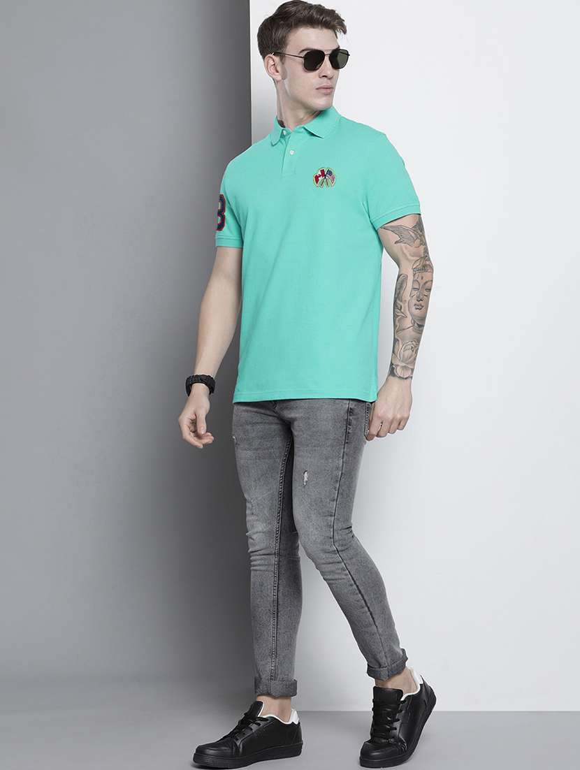 men short sleeves plain polo t-shirt - 21707900 -  Standard Image - 2
