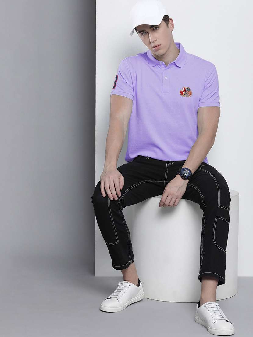 men short sleeves plain polo t-shirt - 21707904 -  Standard Image - 2