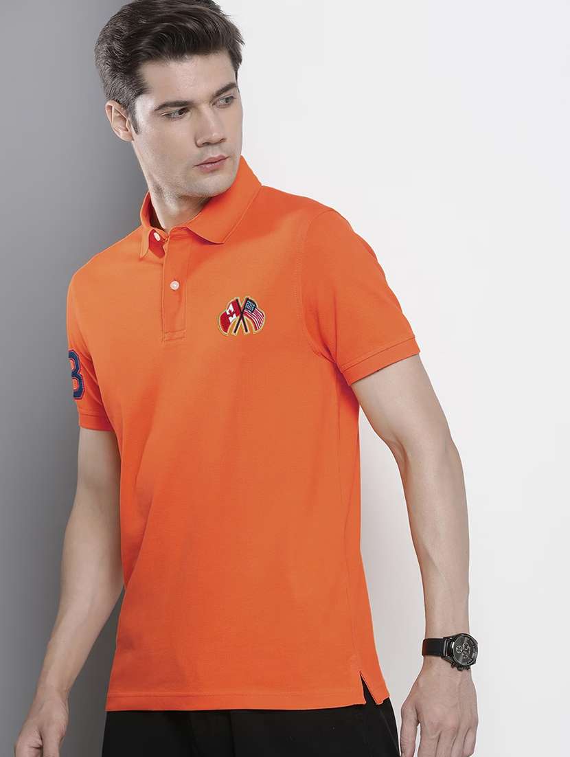 men short sleeves plain polo t-shirt