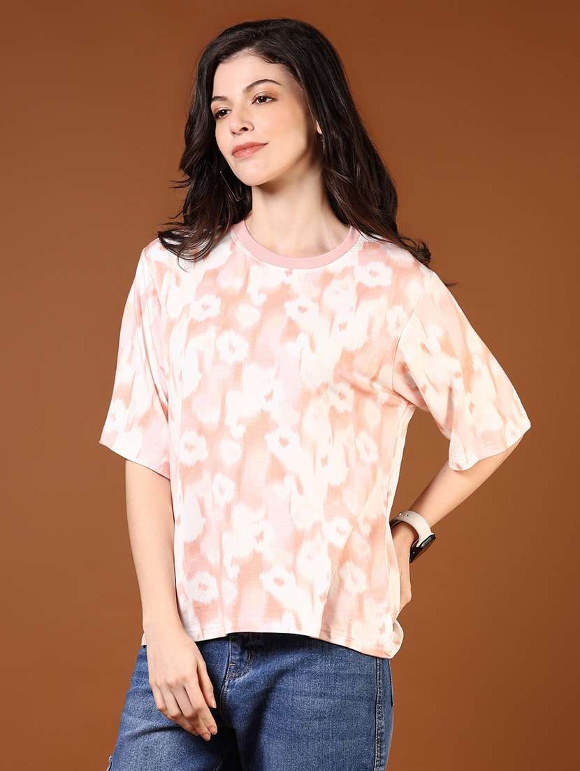 women printed short sleeves t-shirt - 21708307 -  Standard Image - 2