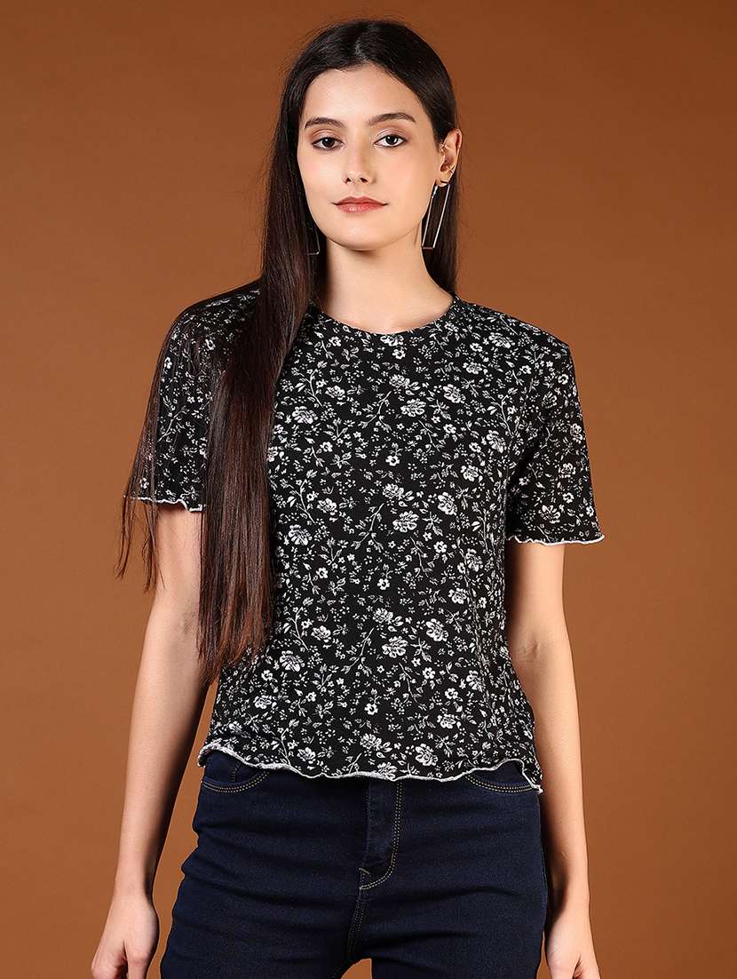 women printed short sleeves t-shirt