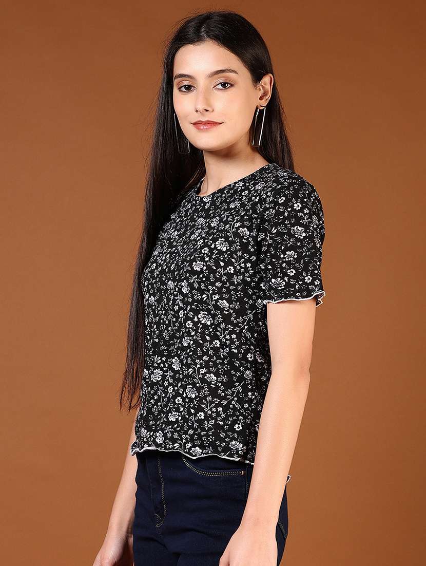 women printed short sleeves t-shirt - 21708308 -  Standard Image - 2