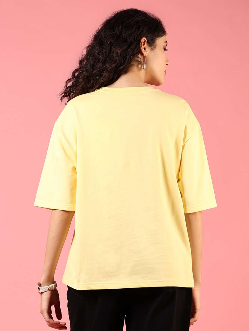 women front printed drop shoulder t-shirt - 21708359 -  Standard Image - 2