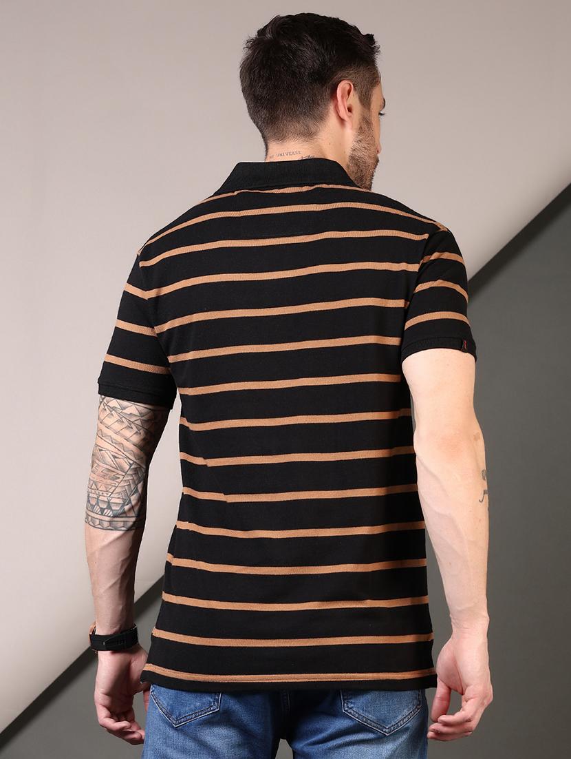 men striped short sleeves polo t-shirt - 21708371 - Standard Image - 2