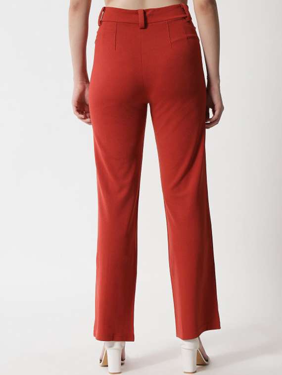 women high rise solid tailored pant - 21708389 -  Standard Image - 2