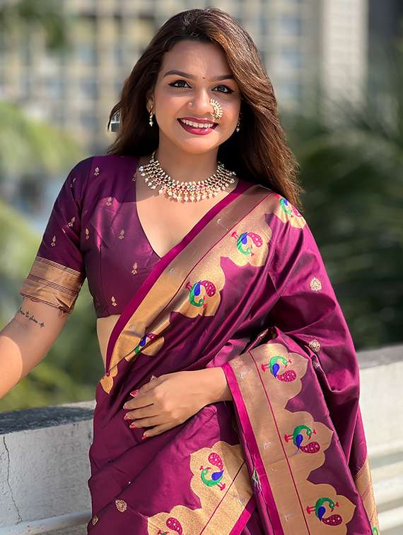 women self design paithani saree with blouse - 21708443 - Standard Image - 2