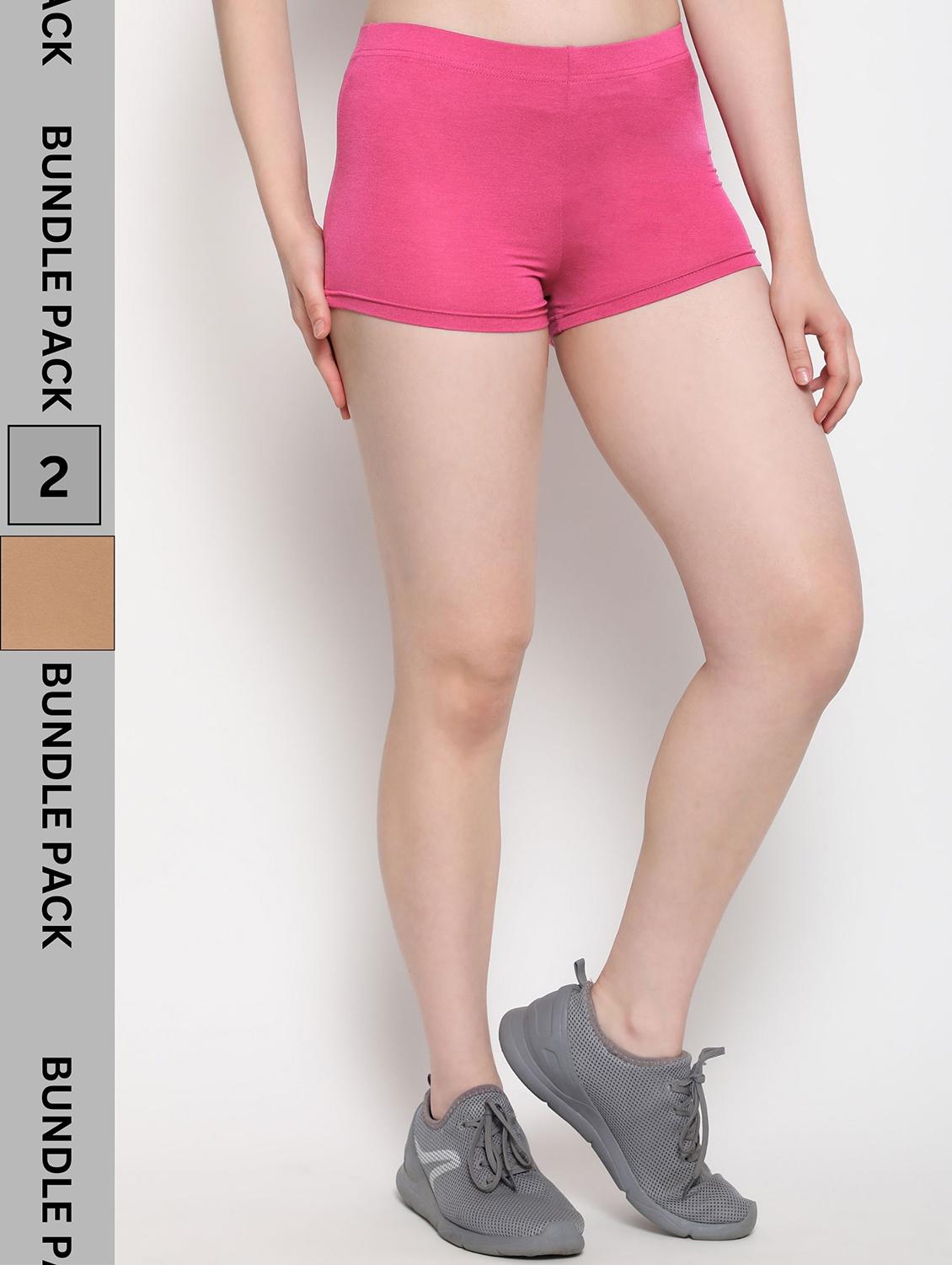 women pack of 2 solid cycling shorts - 21708571 - Zoom Image - 0