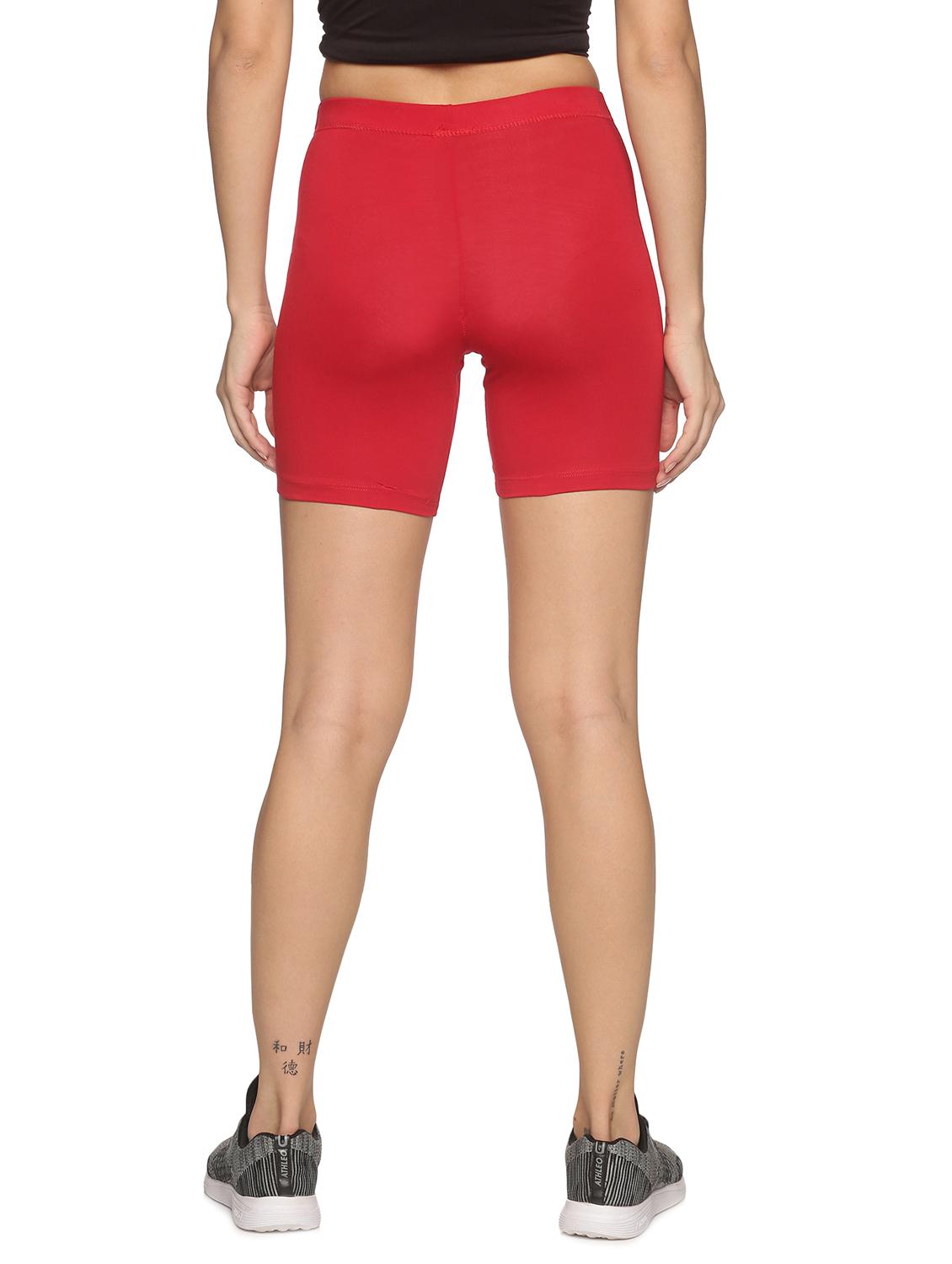 women mid rise solid cycling shorts - 21708581 - Standard Image - 2