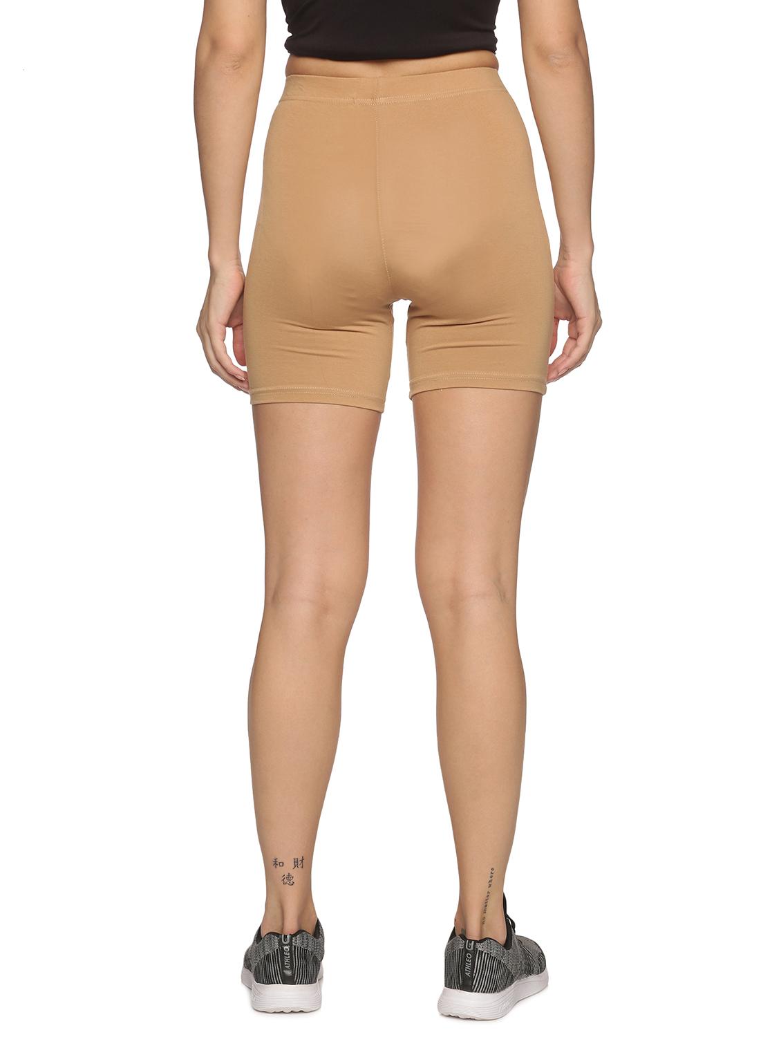 women mid rise solid cycling shorts - 21708584 - Standard Image - 2