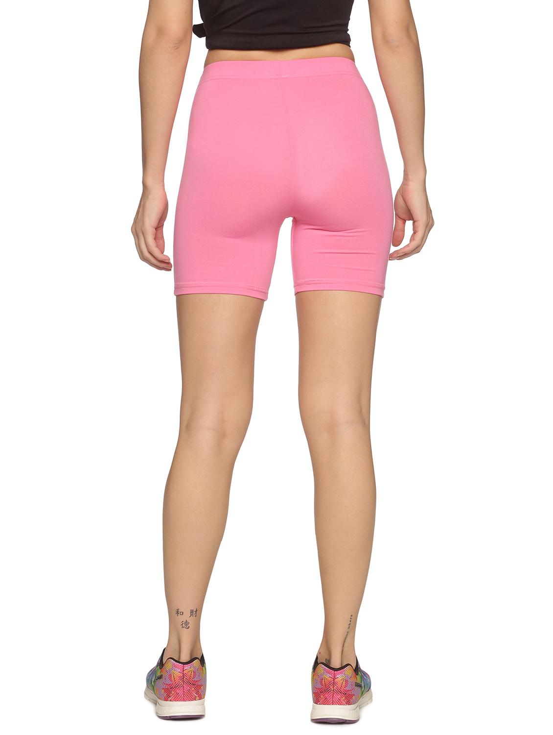 women mid rise solid cycling shorts - 21708586 - Standard Image - 2