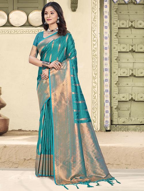 women self design banarasi saree with blouse - 21708832 -  Standard Image - 0