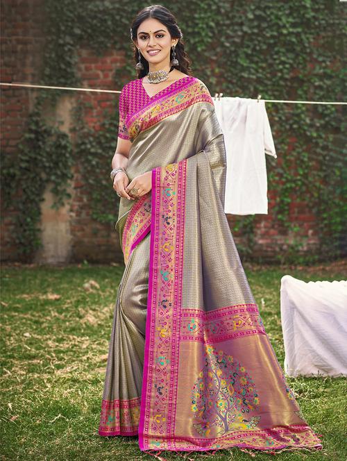 women self design paithani saree with blouse - 21708938 - Standard Image - 0