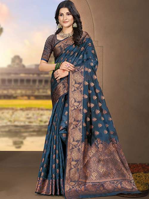 women self design banarasi saree with blouse - 21709000 - Standard Image - 0