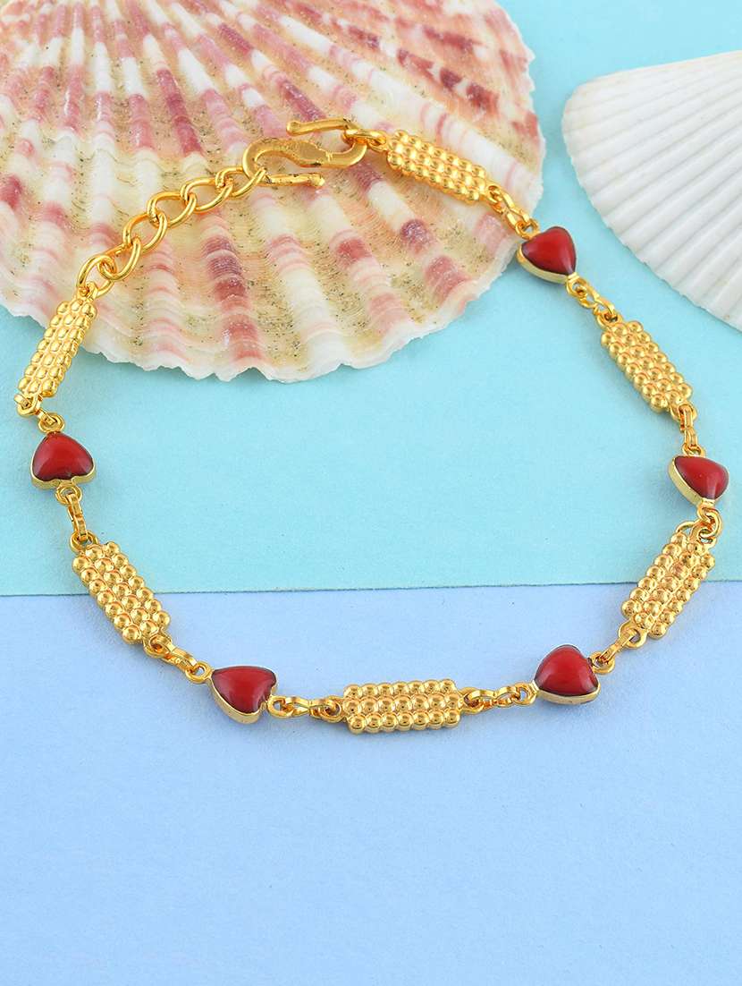 women gold plated links bracelet