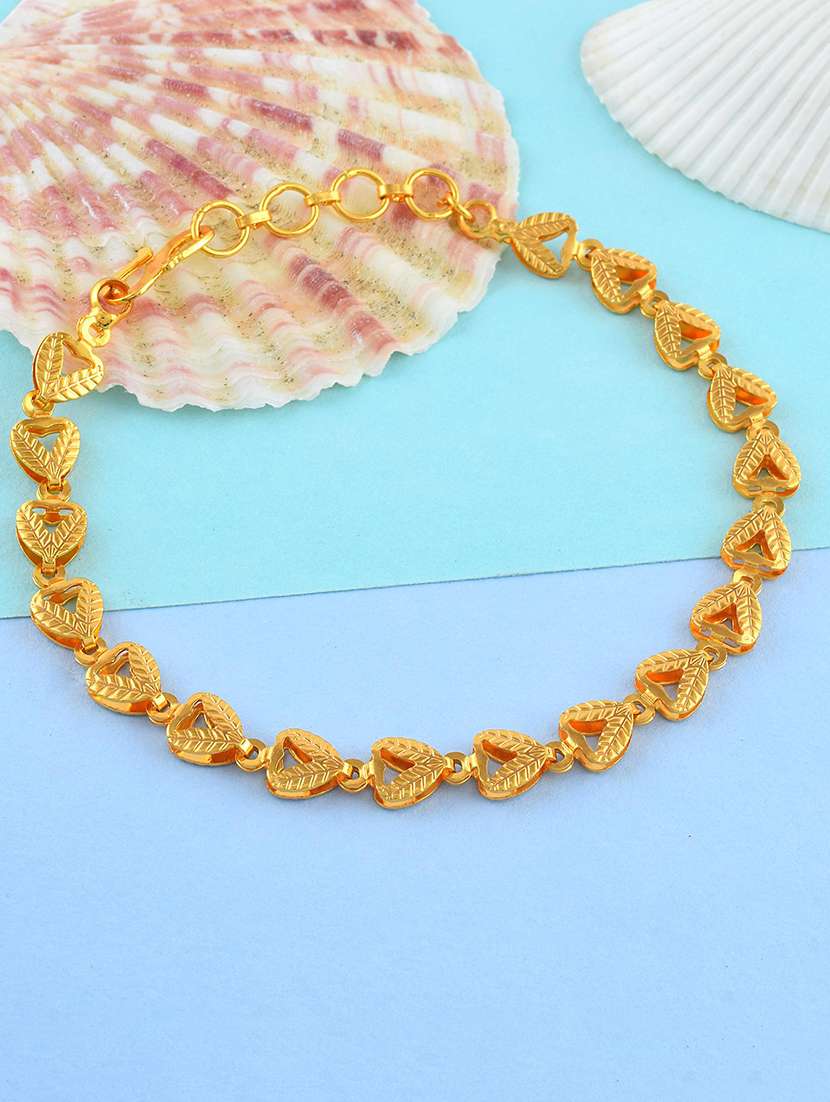 women gold plated links bracelet