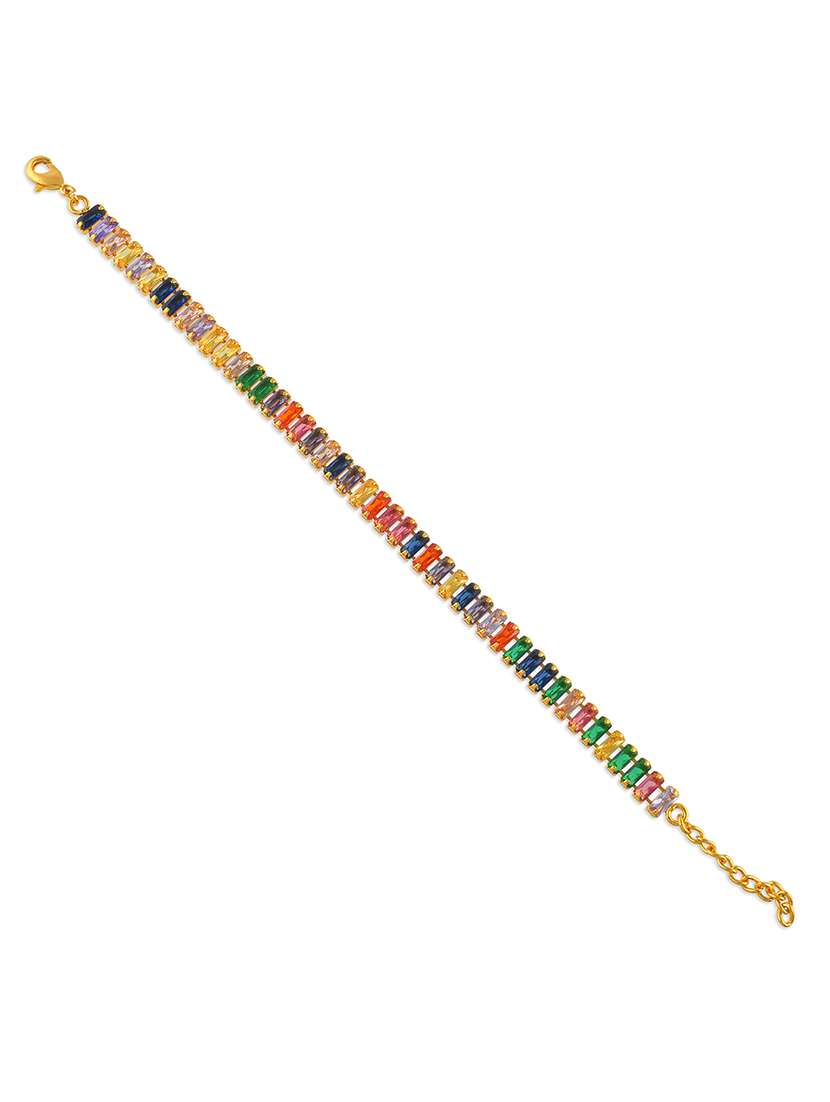 women gold-toned stones wraparound link bracelet - 21709135 -  Standard Image - 2