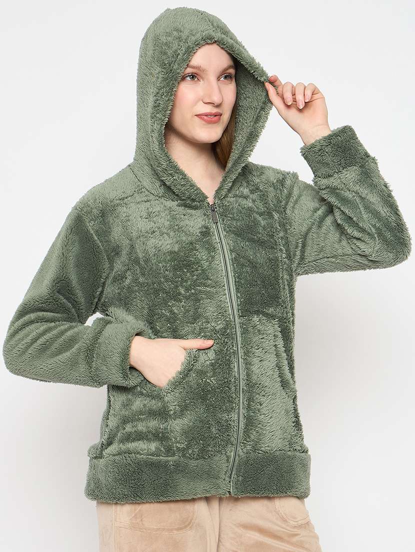 women long sleeves plain sweatshirt - 21709285 - Standard Image - 2
