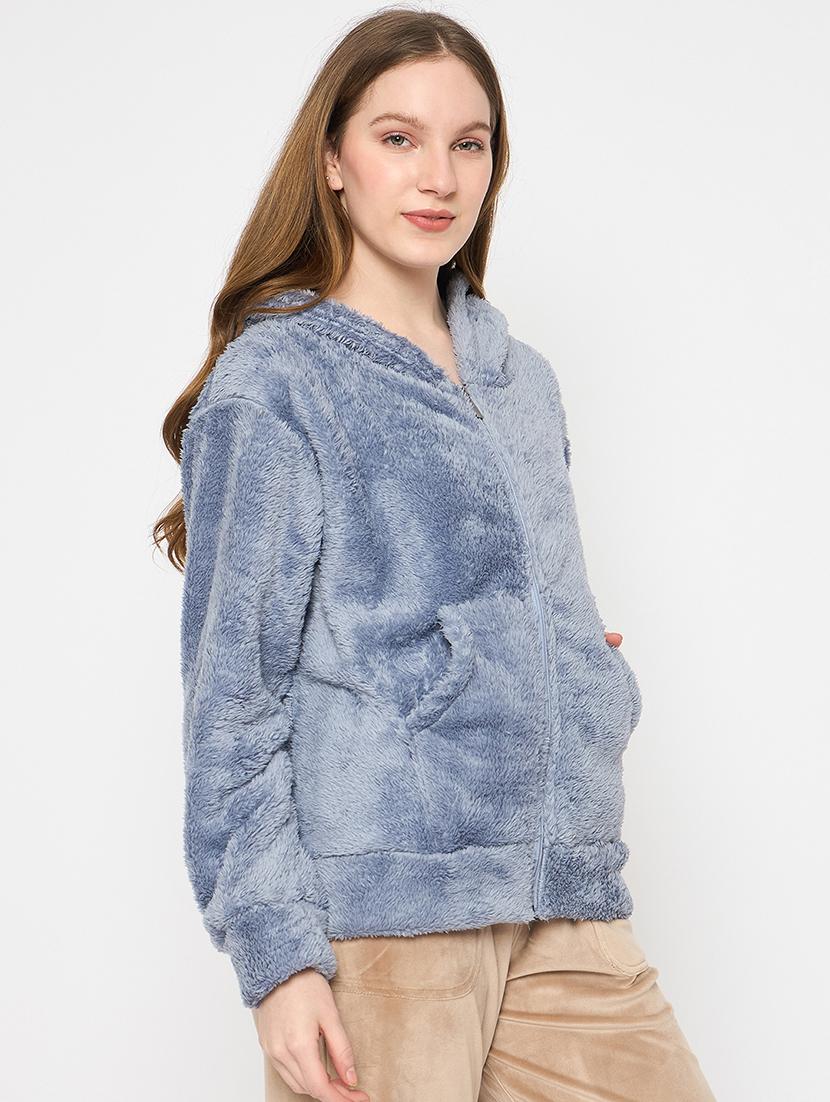 women long sleeves plain sweatshirt - 21709286 - Standard Image - 2