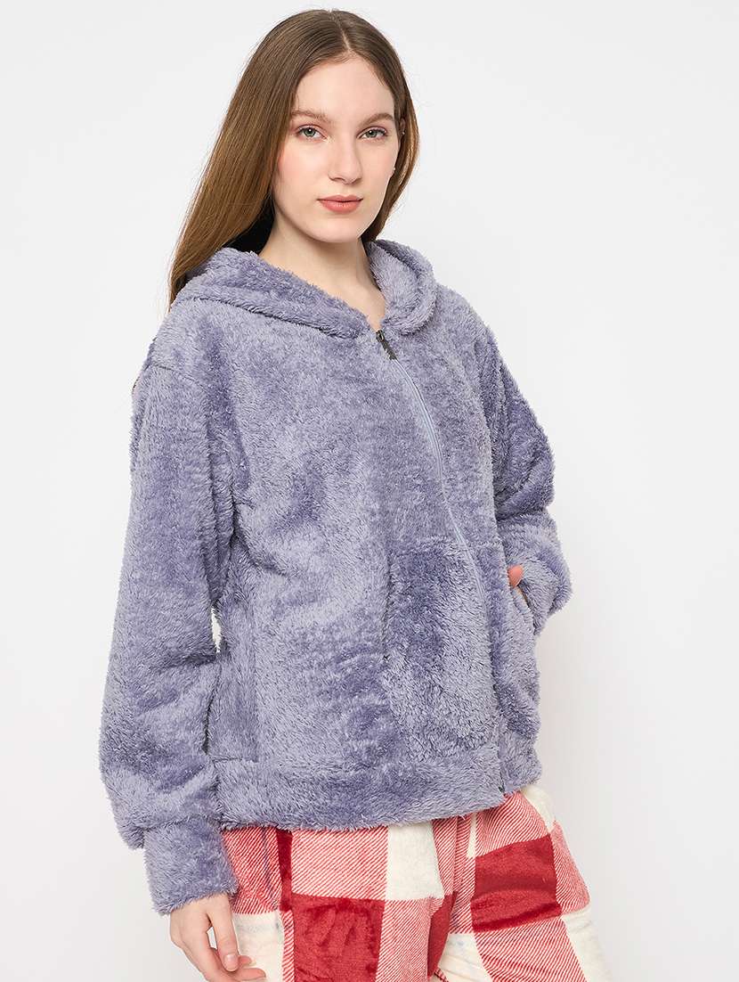 women long sleeves plain sweatshirt - 21709288 - Standard Image - 2