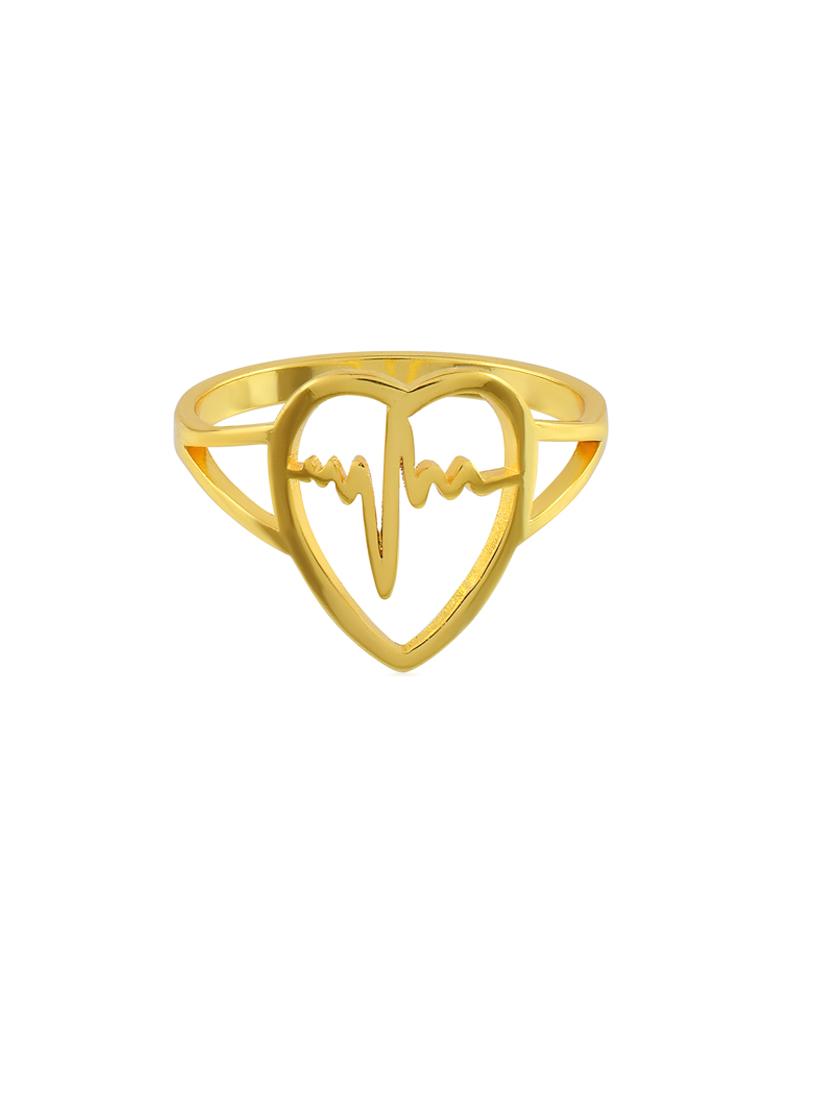 gold plated adjustable loop finger ring - 21709292 - Standard Image - 2