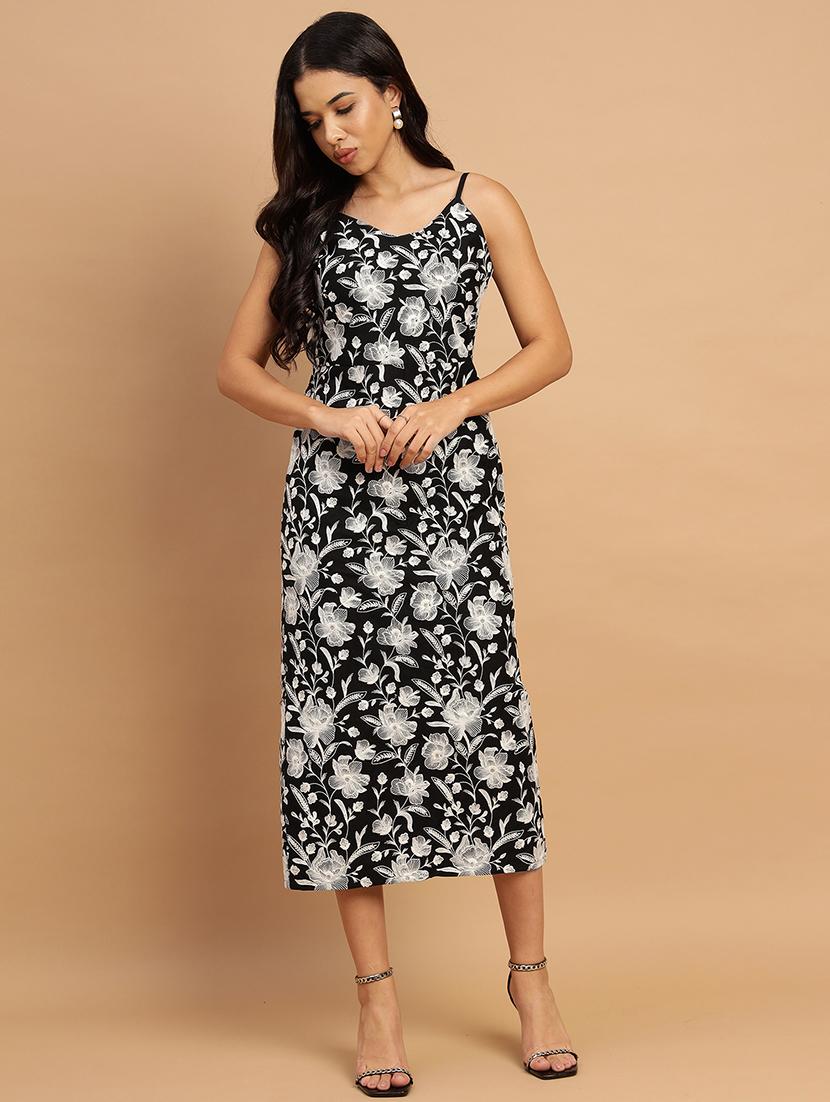 women embroidered shoulder strap sheath dress - 21709528 - Zoom Image - 0