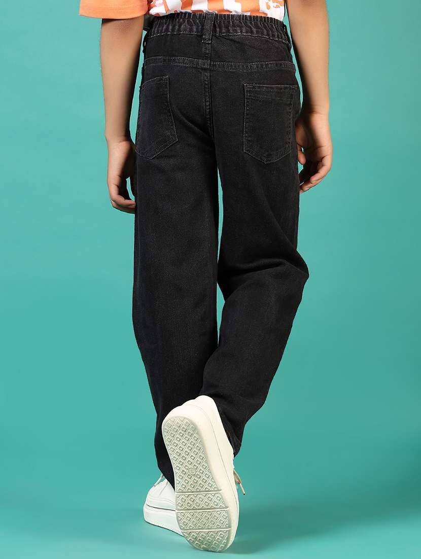 boys solid mid rise relaxed fit jean - 21709600 - Standard Image - 2