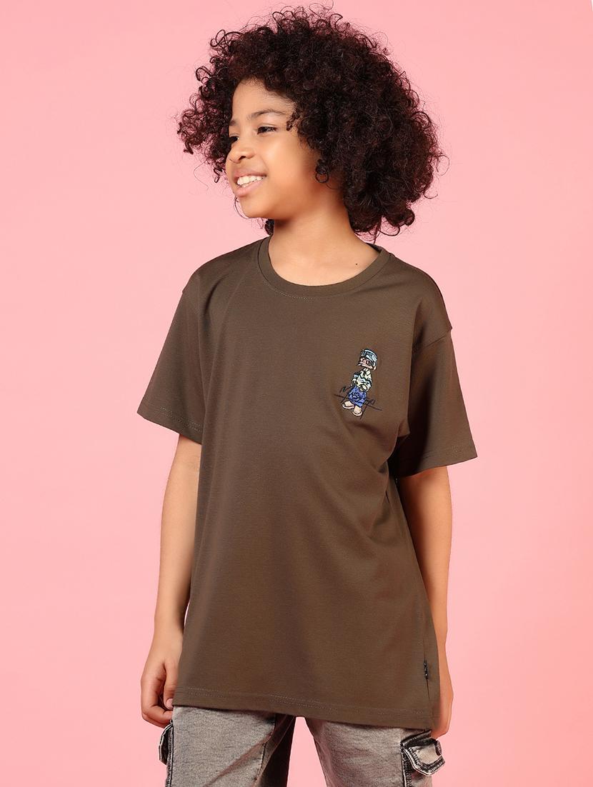 boys front & back printed round neck t-shirt - 21709667 - Standard Image - 2