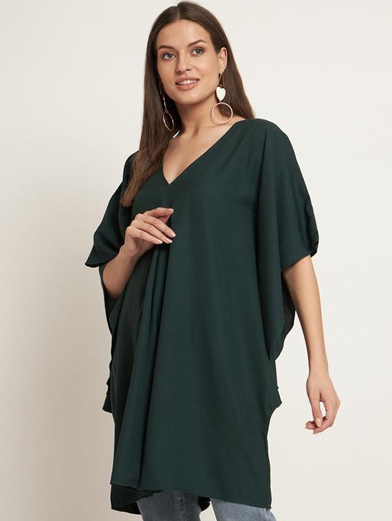 green polyester gown dress - 21709713 - Standard Image - 2