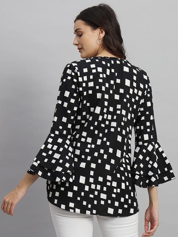 black polyester regular top - 21709796 - Standard Image - 2