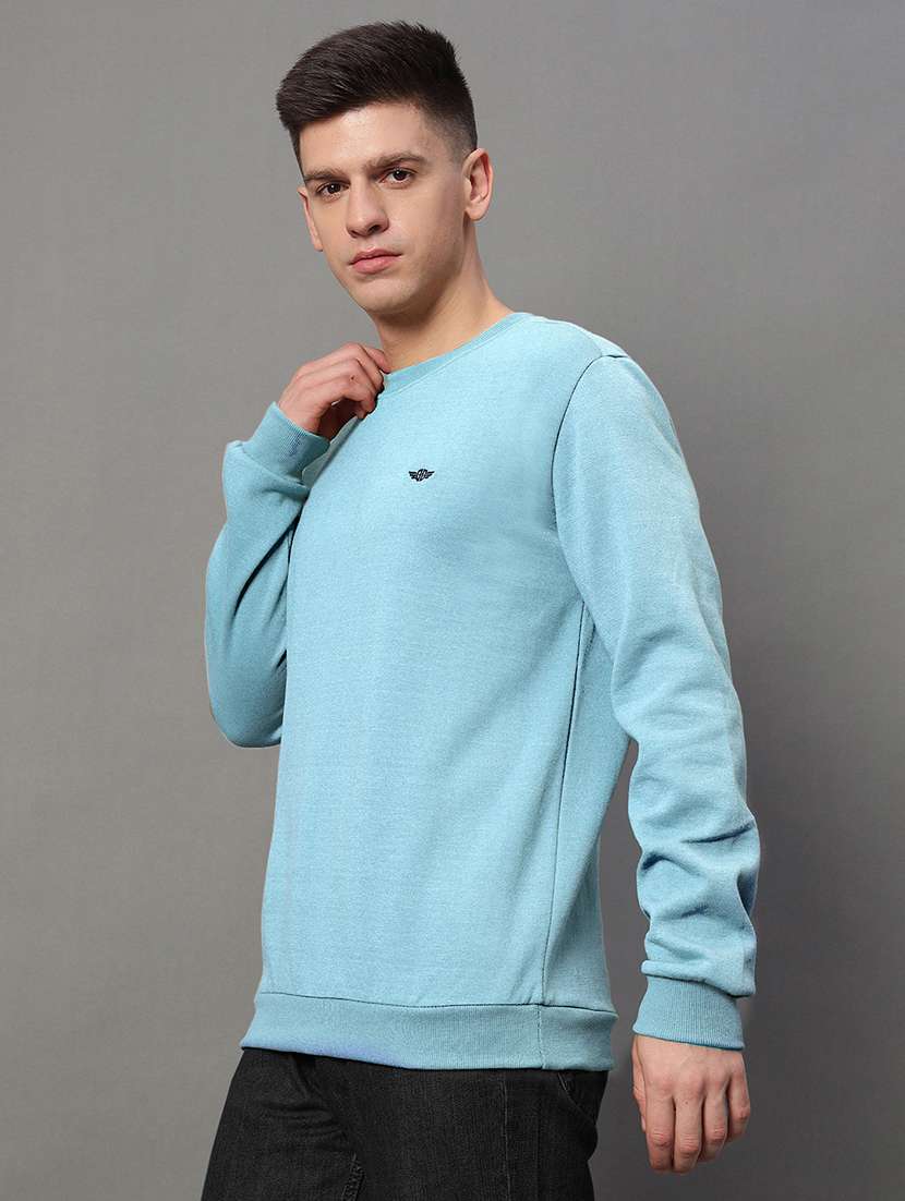 men solid long sleeve sweatshirt