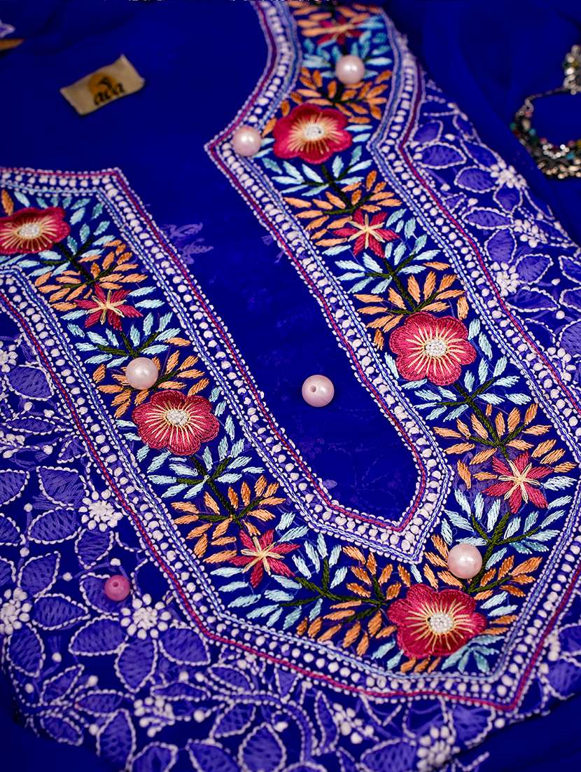 women chikankari work unstitched suit - 21710144 - Standard Image - 2
