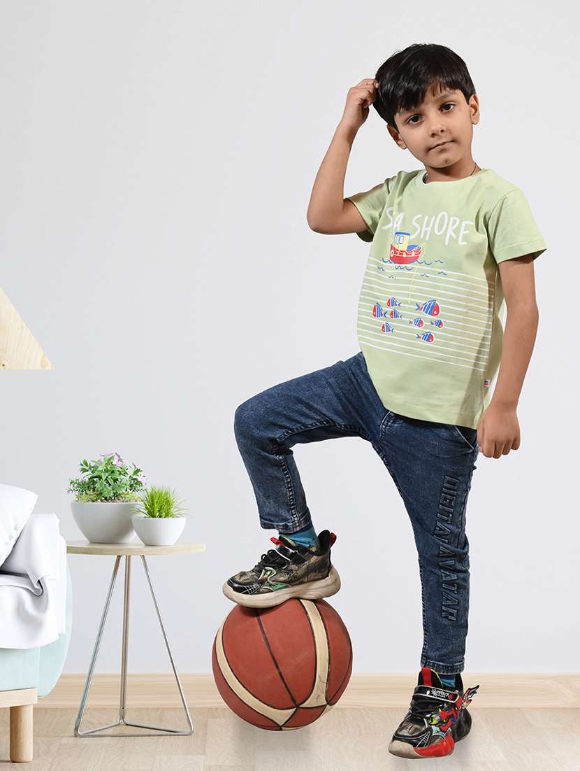 boys printed round neck t-shirt - 21710170 -  Standard Image - 2