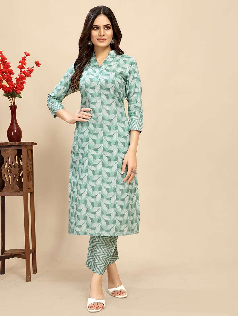 women printed three quarter sleeve straight kurta - 21710275 -  Zoom Image - 0