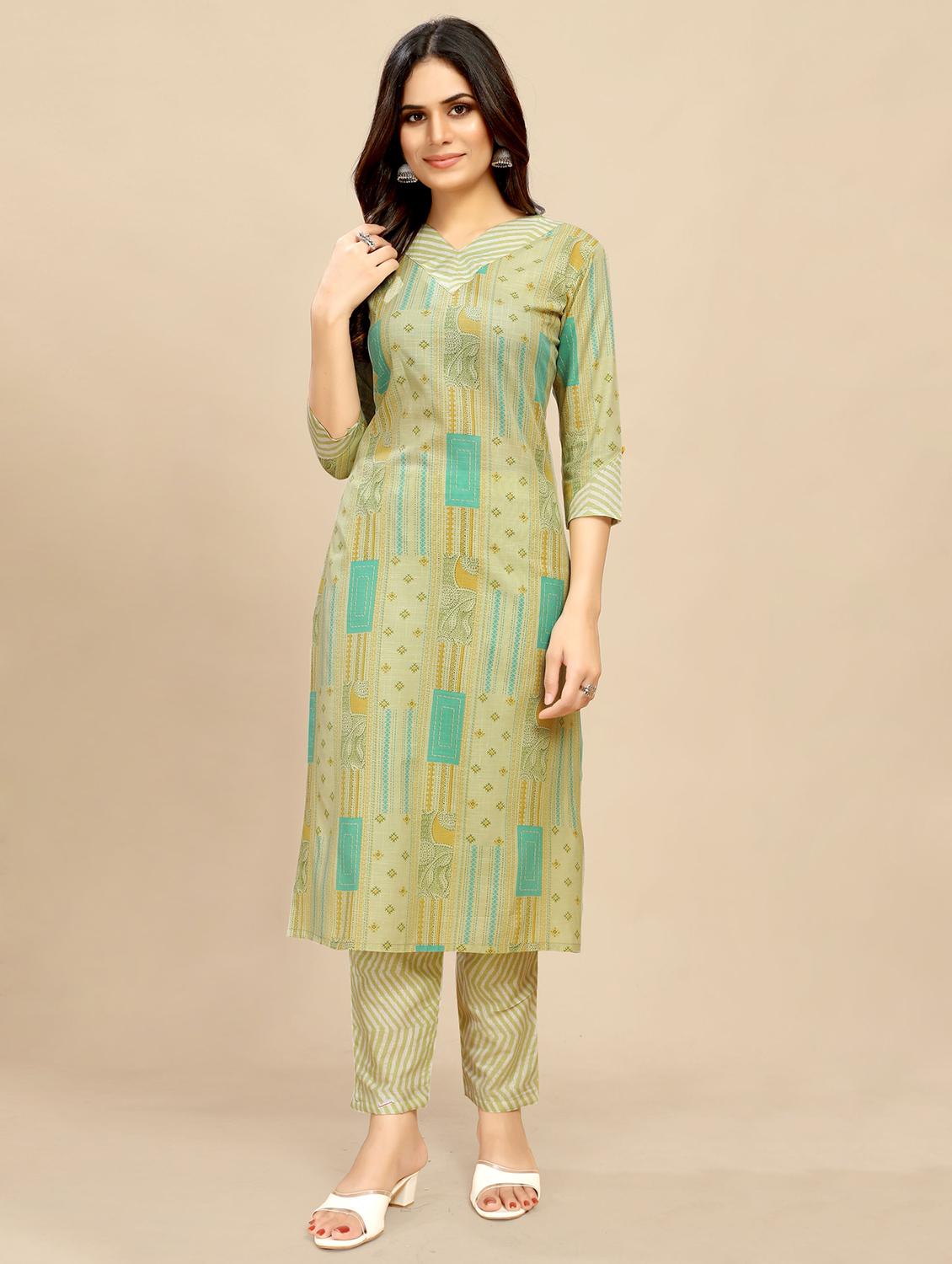 women printed three quarter sleeve straight kurta - 21710279 - Zoom Image - 0