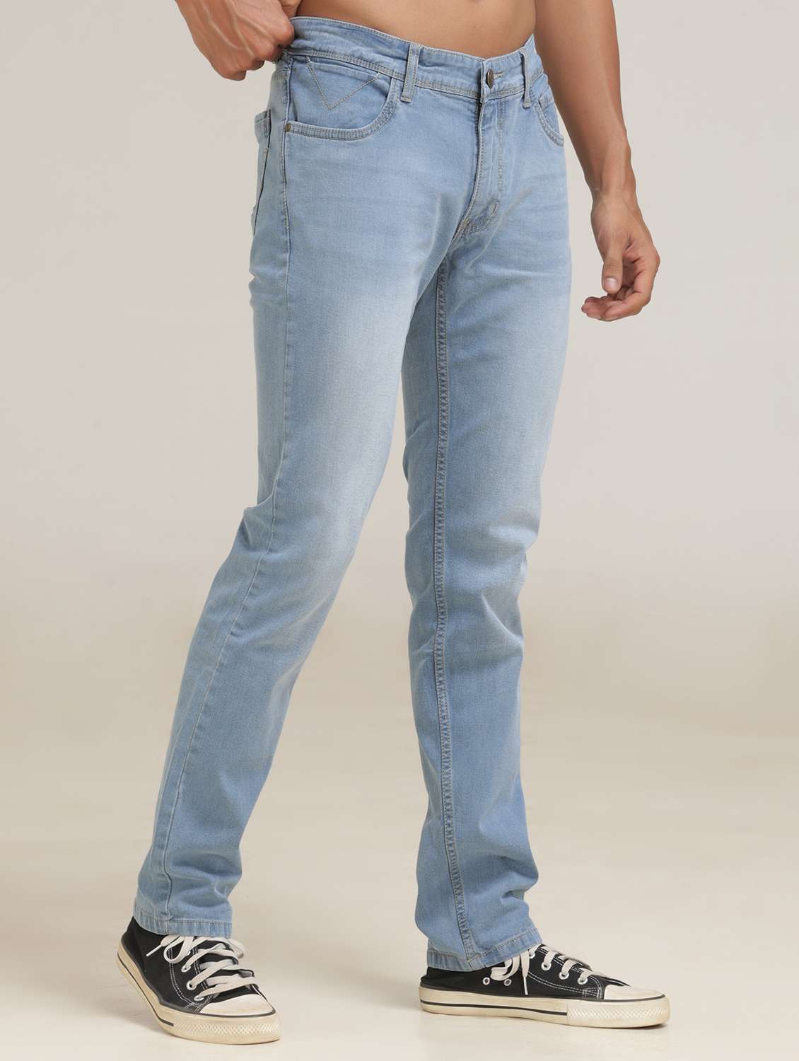 men light blue low rise denim jean - 21710302 -  Standard Image - 2